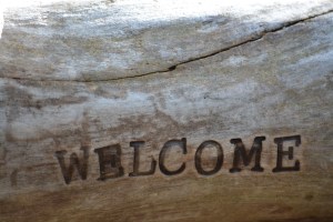 welcome woodburned