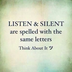 listen and silent
