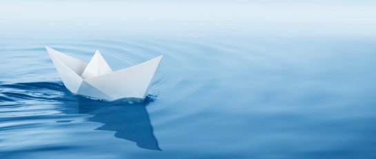 ocean paper boat water cropped